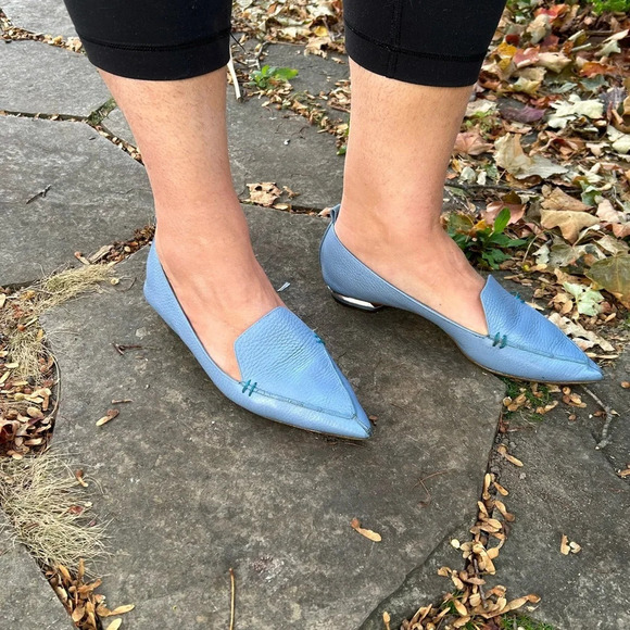 Nicholas Kirkwood Blue Beya Flat Loafer, size 38 - Picture 4 of 15